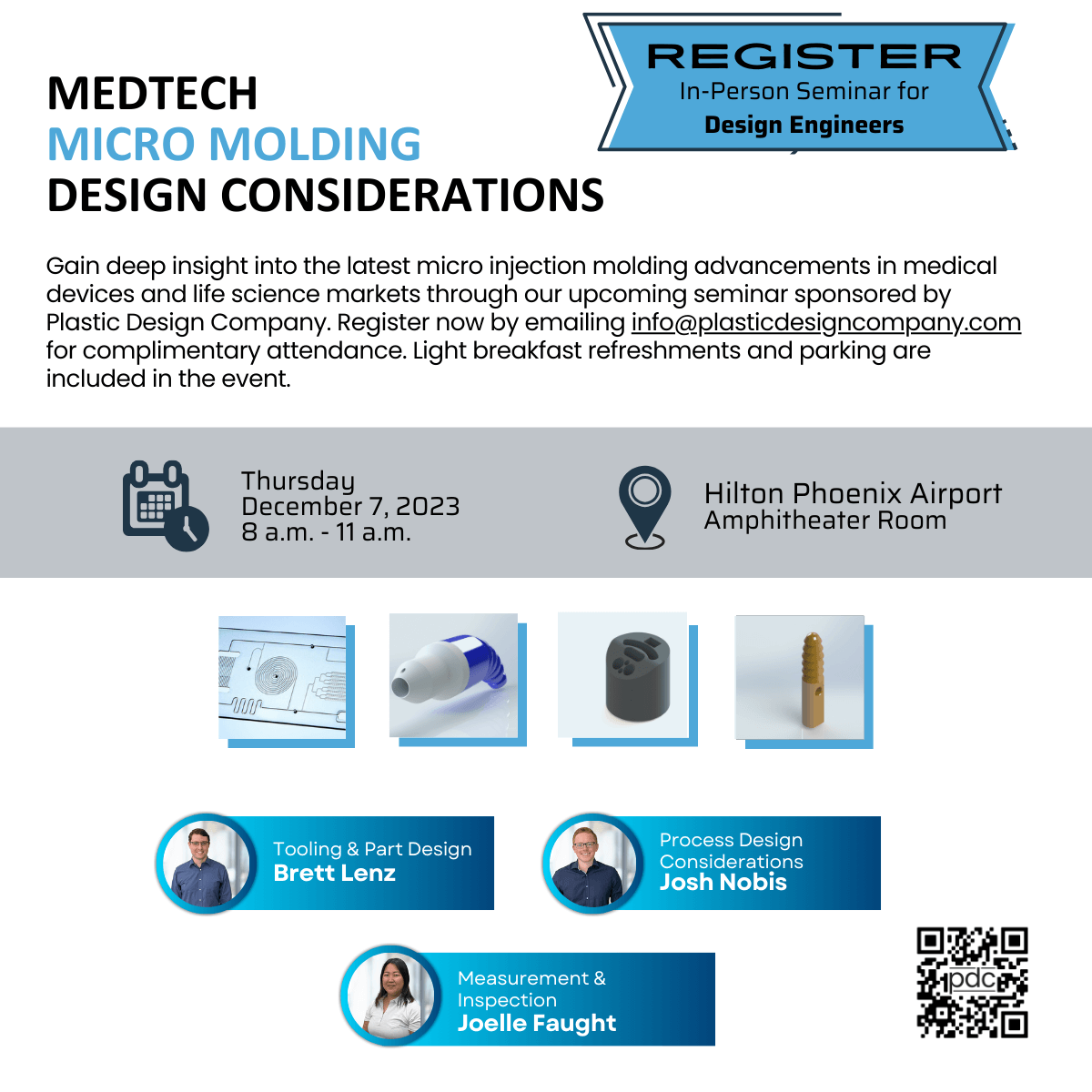 MedTech Micro Molding Design Considerations event poster