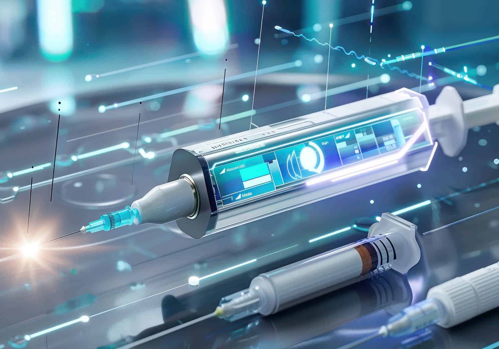 Futuristic Medical Syringe Technology Concept